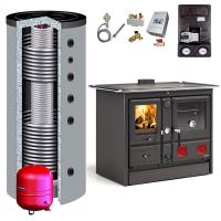 Küchenherd wasserführend Termorosa XXL DSA Nero 18,4kW + Hygienespeicher